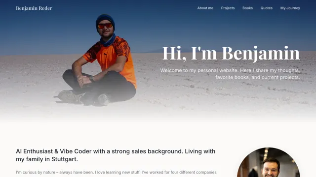 benjaminreder.de — Persönliches Portfolio & Blog